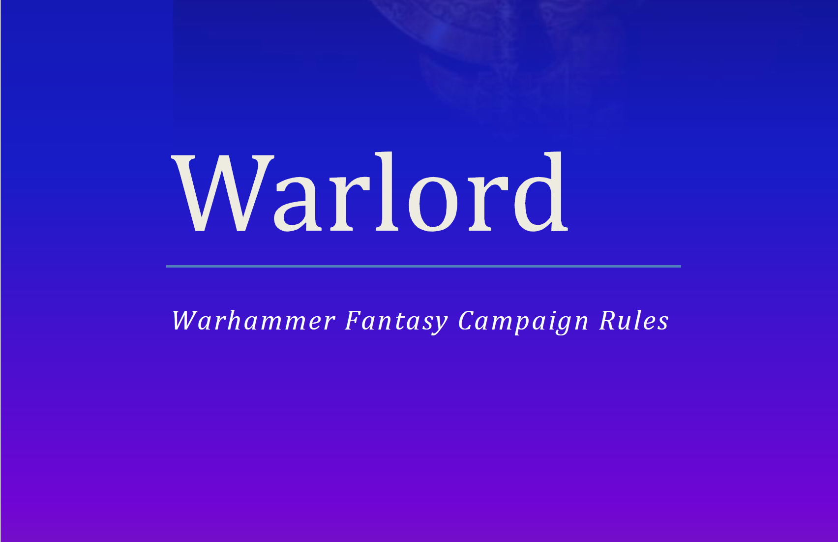 Warlord Tabletop Campaign Repository